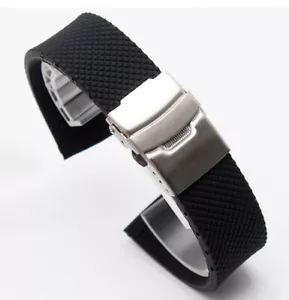 20mm rubber Band Silicone Strap bracelet Buckle For Oris BC3 Day Date - Picture 1 of 4