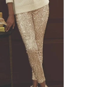 leggings paillettes lucinda tortora taglia small nuovi di velluto mezzanotte nuovi - Foto 1 di 4