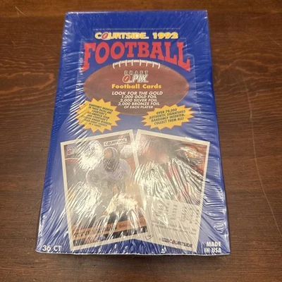 1992 Courtside Football Draft Pix Wax Pack Box  Sealed Autographs!! NFL NCAA - Image 1 of 4