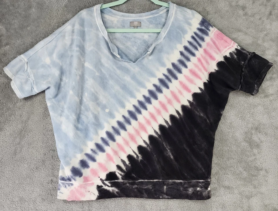 Sudadera True Craft Mujer Mediana Azul Negro Rosa Tie Dye Retro Manga Corta Foto 1 de 4