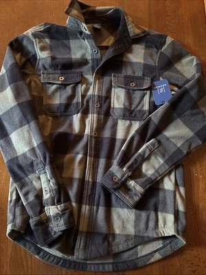 George Men’s Green Plaid Fleece Long Sleeve Shirt Size Small New - Image 1 of 4