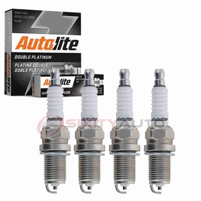 4 pc Autolite Double Platinum Spark Plugs for 1989-1991 Peugeot 405 Ignition es - Image 1 of 4