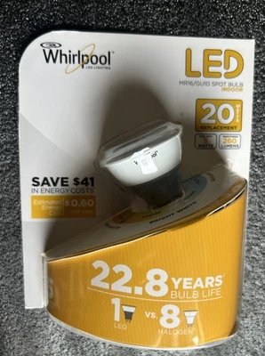 Whirlpool MR16 LED Light Bulbs 5W GU10 Base Warm White 5 Pack 20W Replacement - Image 1 of 4