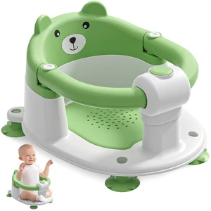 Baby Bath Seat - Bear Themed 6 to 36 Months.  Green  NEW - Picture 1 of 7