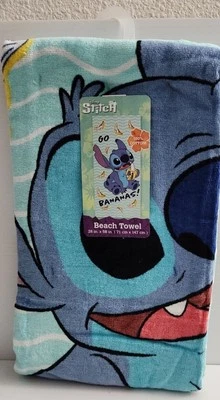 Disney Lilo And Stitch Kid's Beach Towel 28 x 58 In. NEW. - Image 1 of 4
