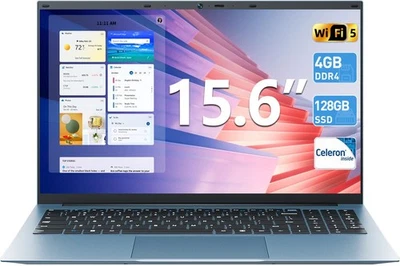 SGIN 15,6 Zoll Laptop Notebook 4GB + 128GB FHD IPS Dual-Core 2,6GHz Win 11 WIFI5 - Bild 1 von 4