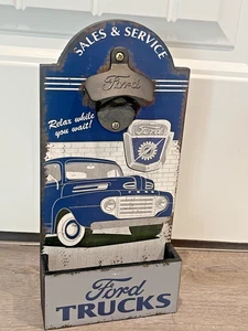 Ford LKW Verkauf & Service Wandhalterung Flaschenöffner mit Kappenhalter - Bild 1 von 10