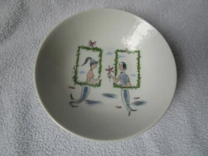 Rosenthal runde Schale romantisches Motiv Pärchen Nixen signiert Peynet 12,5cm - Bild 1 von 6