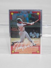 1986 Topps Stickers RICKEY HENDERSON SIGNED Foil Card #155 VS Authenticated
