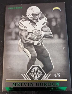 Melvin Gordon 2017 Panini Majestic Football Melvin Gordon #82 Green /5 - Picture 1 of 2