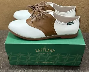 NEW Eastland Sadie Womens Dress Shoes 11M Tan White Lace-Up Wingtip Oxfords NIB - Picture 1 of 7