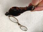 Antique Victorian Tortoise Shell Folding Lorgnette Spectacles/Opera Glasses Faux