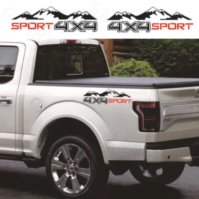 Decals Vinyl 4X4 Sport Mountain Car Stickers For Truck SUV Trailer Body Side x2 - Изображение 1 из 4