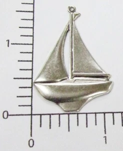 46364 - 2 Stck. Segelboot Schmuck Fundstücke Charm Anhänger Silber Ochse - Bild 1 von 1