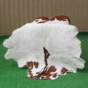 Natural Dark Brown Goat Hide Rug – Warm, Earthy Tones with Unique Patterns - Bild 1 von 11
