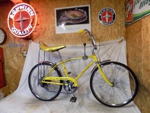 1972 SCHWINN STINGRAY MANTA RAY 5-SPEED MUSCLE BIKE VINTAGE KRATE LEMON DISC 72! - Picture 1 of 12