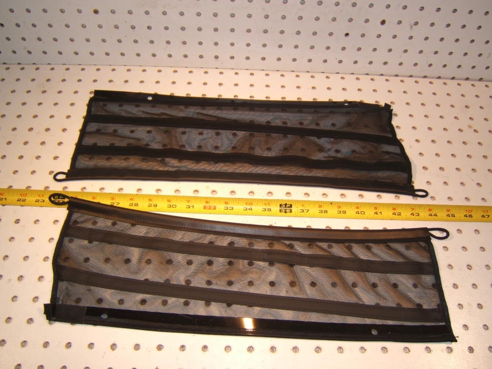 Mercedes 02 CLK430 Cabriolet malha porta-malas L & R topo preto fabricante de equipamento original 1 conjunto de 2 capas - Imagem 1 de 4