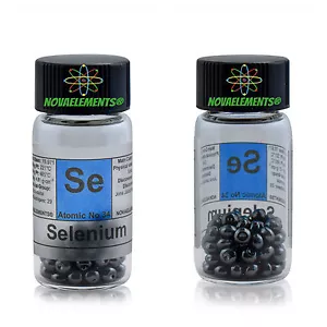 Selenium element 34 sample shiny pellets 99.999% 5 grams in labeled glass vial - Picture 1 of 5