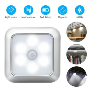 Wireless LED PIR Motion Sensor Light Mini Cabinet Lamp Closet Battery Powered - Picture 1 of 15