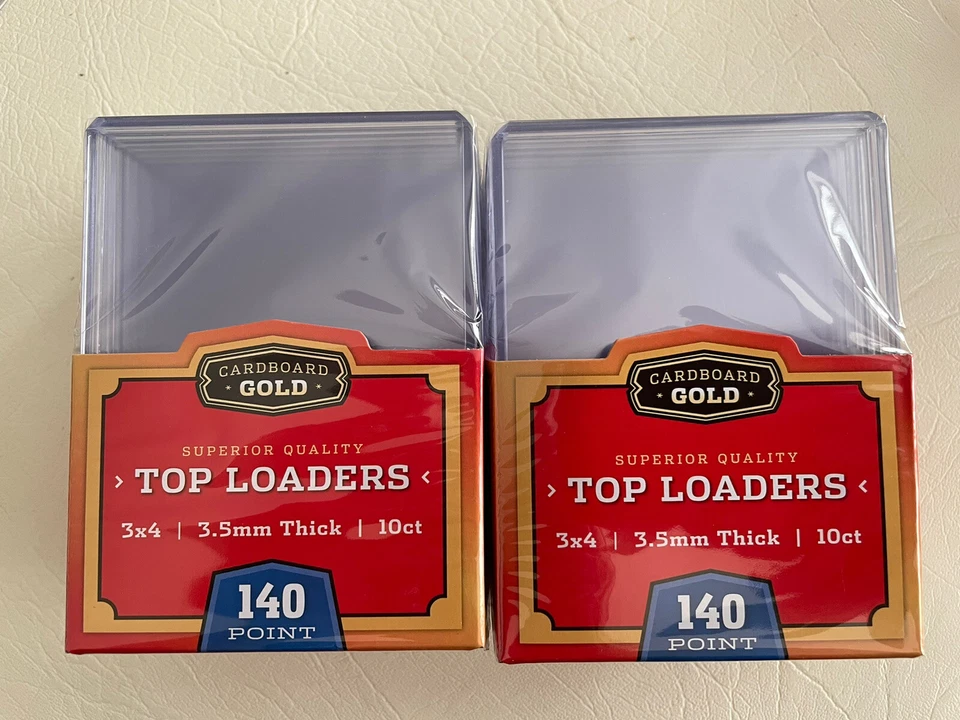 Cardboard Gold Top Loader Thick Cards - Size 3x4 / 3.5MM / 140 Point / 20 Count - Image 1 of 1