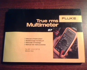 True rms Multimeter FLUKE - Multilingual manual guide - IEC 1010 CAT III Meters - Picture 1 of 8