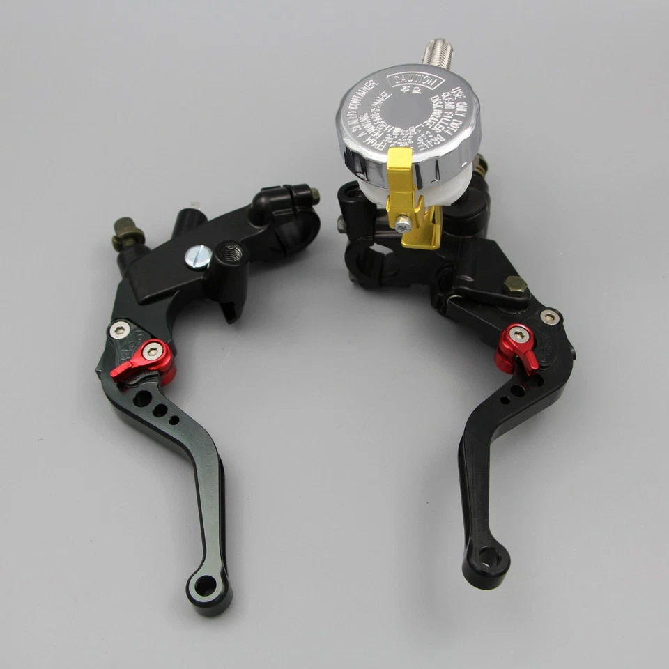 Fit For Suzuki 7/8'' 22mm Motorcycle Brake Levers Master Cylinder Reservoir Set  - Image 1 of 4