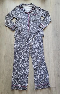 Gilligan & O'Malley пижамы комплект брюки рубашка женщин M серый животных печати хлопок - Изображение 1 из 4