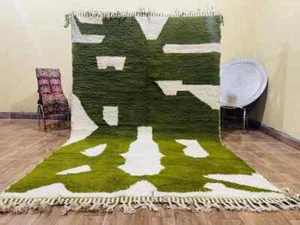 Berber rug, Berber carpet, Moroccan rug Hand knotted - Beni ourain rug - all woo - Picture 1 of 10