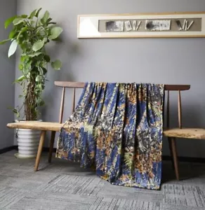 60"x80" Blanket Twin Size The Woods Super Soft Cashmere Throw Navy Blue DCB3014 - Picture 1 of 1