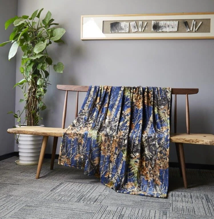 60"x80" Blanket Twin Size The Woods Super Soft Cashmere Throw Navy Blue DCB3014 - Image 1 of 1