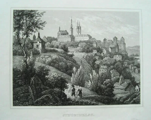 Jungbunzlau Mlada Boleslav Tschechien Ceska Republika alter Stahlstich 1842 - Picture 1 of 1