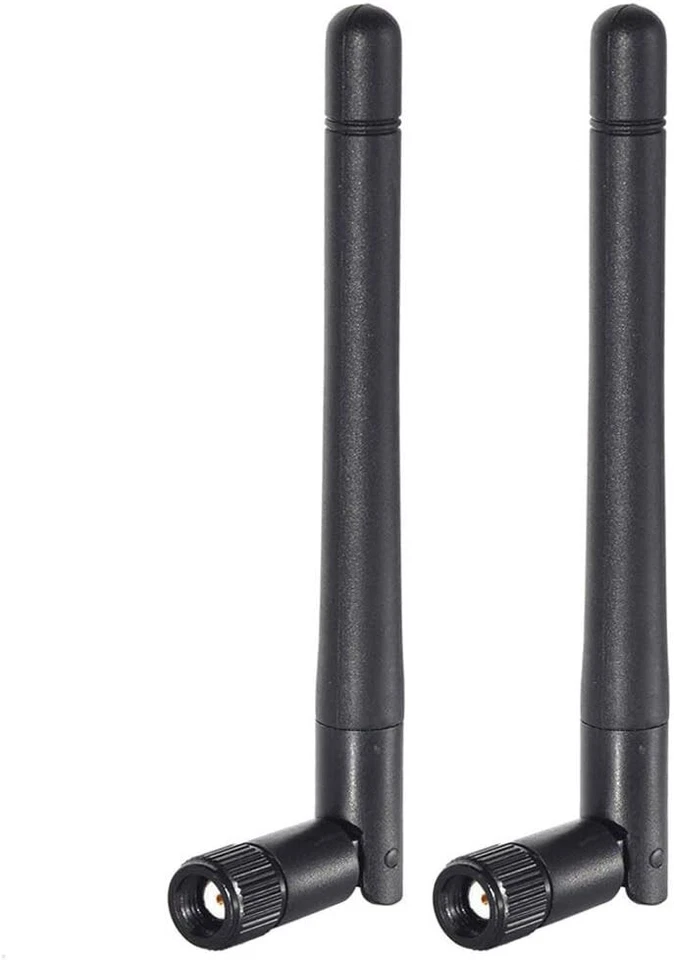 2x Dualband-WLAN-Antenne 2,4 GHz 5 GHz 5,8 GHz 3 dBi MIMO RP-SMA für WLAN-Router - Bild 1 von 4