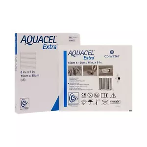 Aquacel Extra 6" X 6" Hydrofiber Wound Dressing BX of 5 - Picture 1 of 1