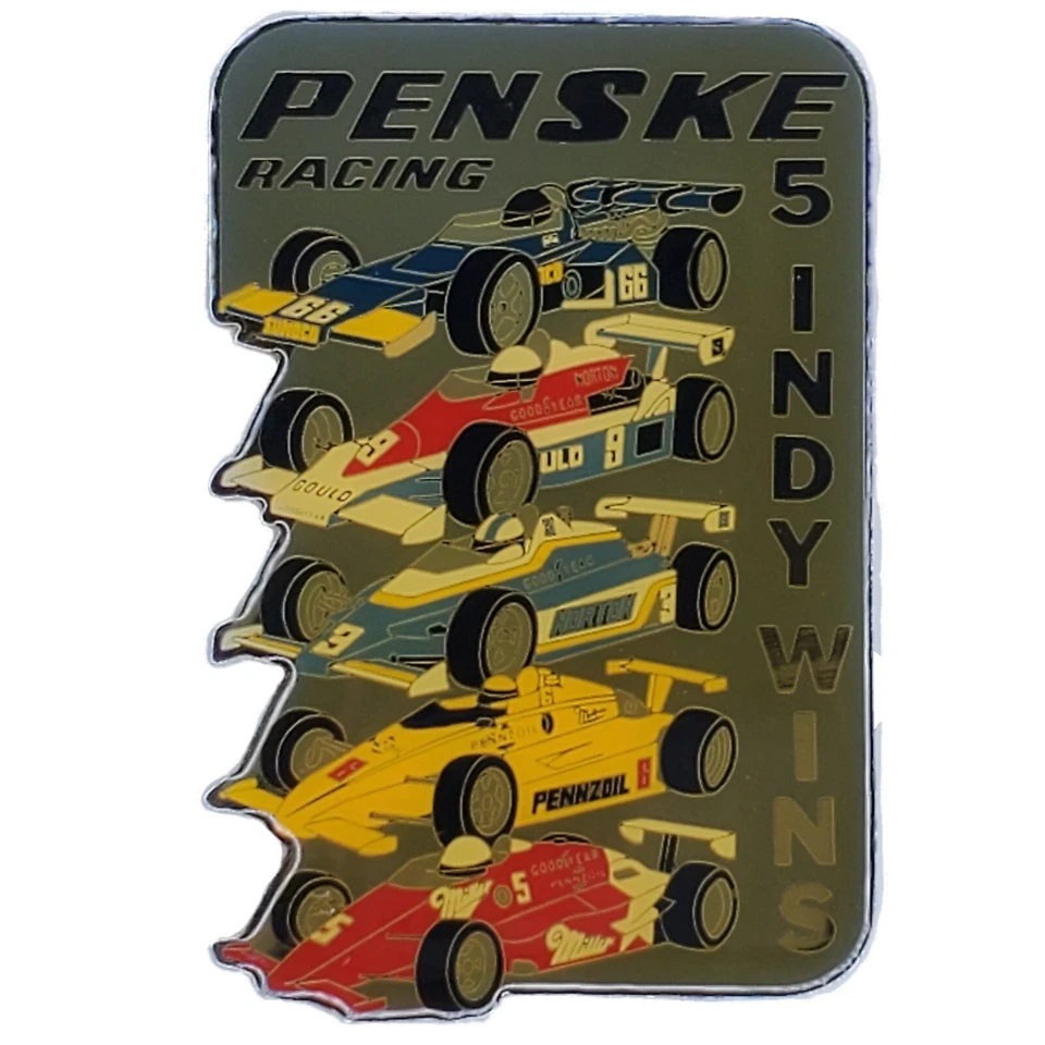 VTG Indycar 500 Penske Racing "5 Indy Wins" Automotive Racing Lapel Pin NEW  - Image 1 of 4
