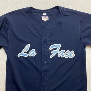 Vintage La Face Jersey Men's XL Blue Short Sleeve Promo Sprite MLB Teamwork Y2K - Picture 1 of 12