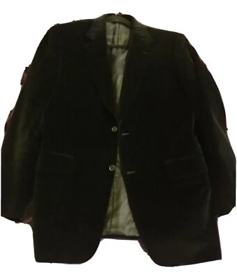 Canali Men’s Jacket, Sz 52R Black Velvet Italy 100% Cotton - Image 1 of 4