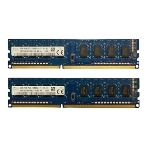 4GB Pair | 2x 2GB RAM PC3-12800U DDR3-1600 1Rx8 UDIMM HMT325U6EFR8C - Picture 1 of 1