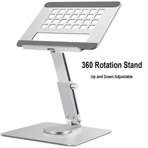 Tablet Stand Desk Adjustable Foldable Aluminum Holder 360° Rotating for iPad - Picture 1 of 14