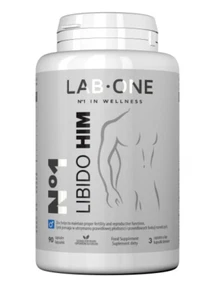 Lab One Libido for HIM 90 capsules foods supplements Vitamin B6 Zinc L-arganine - Picture 1 of 5