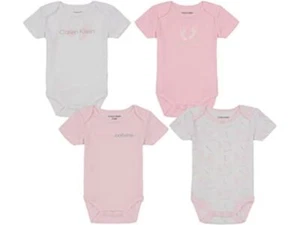 Calvin Klein Girls 4 Pieces Pack Bodysuit Size 0/3M, 3/6M, 6/9M - Picture 1 of 1