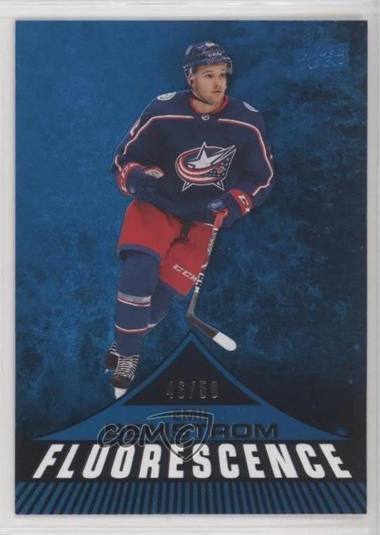2019-20 Upper Deck Fluorescence Blue /50 Emil Bemstrom #F-40 Rookie RC - Image 1 of 2