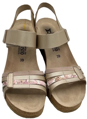 Sandalias de cuña Mephisto 39 Lucia Platinum Perla 653 para mujer Foto 1 de 4