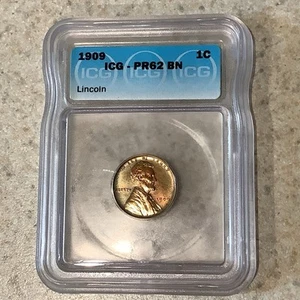 1909 Proof Lincoln Cent 1C ICG PR62BN - Picture 1 of 4