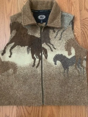 Chaleco County Clothing Co Vintage Mujer Caballo Ecuestre Cremallera Talla Mediana Acrílico Foto 1 de 4