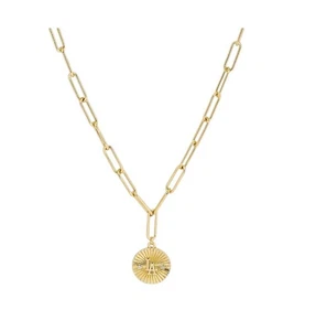 Bijoux Sport by Luv Aj MLB Gold Plated Brass SPIRAL Coin Necklace - LA Dodgers - Picture 1 of 1