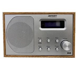 Jensen Fox Wood Mono DAB/FM Radio - Braun / Silber - Neu & OVP - Bild 1 von 3