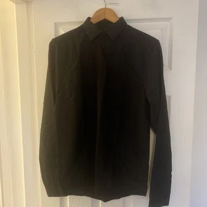 Hoxton Shirt Company mens black buttonless shirt Small BNWOT - Picture 1 of 3