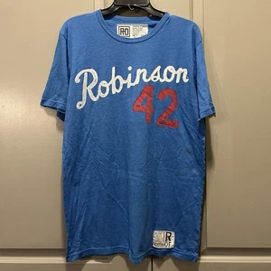 Roots Of Fight Shirt Herren XL Blau Jackie Robinson 42 Kurzarm T-Shirt - Bild 1 von 11