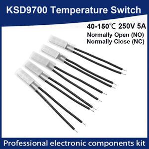 5x KSD9700 Temperature Switch Thermostat Thermal Protector Normally Closed/Open