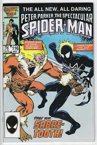 THE SPECTACULAR SPIDERMAN #116 (1976) 1ST FULL FOREIGNER ~ VF/NEAR MINT 9.0 - Picture 1 of 2